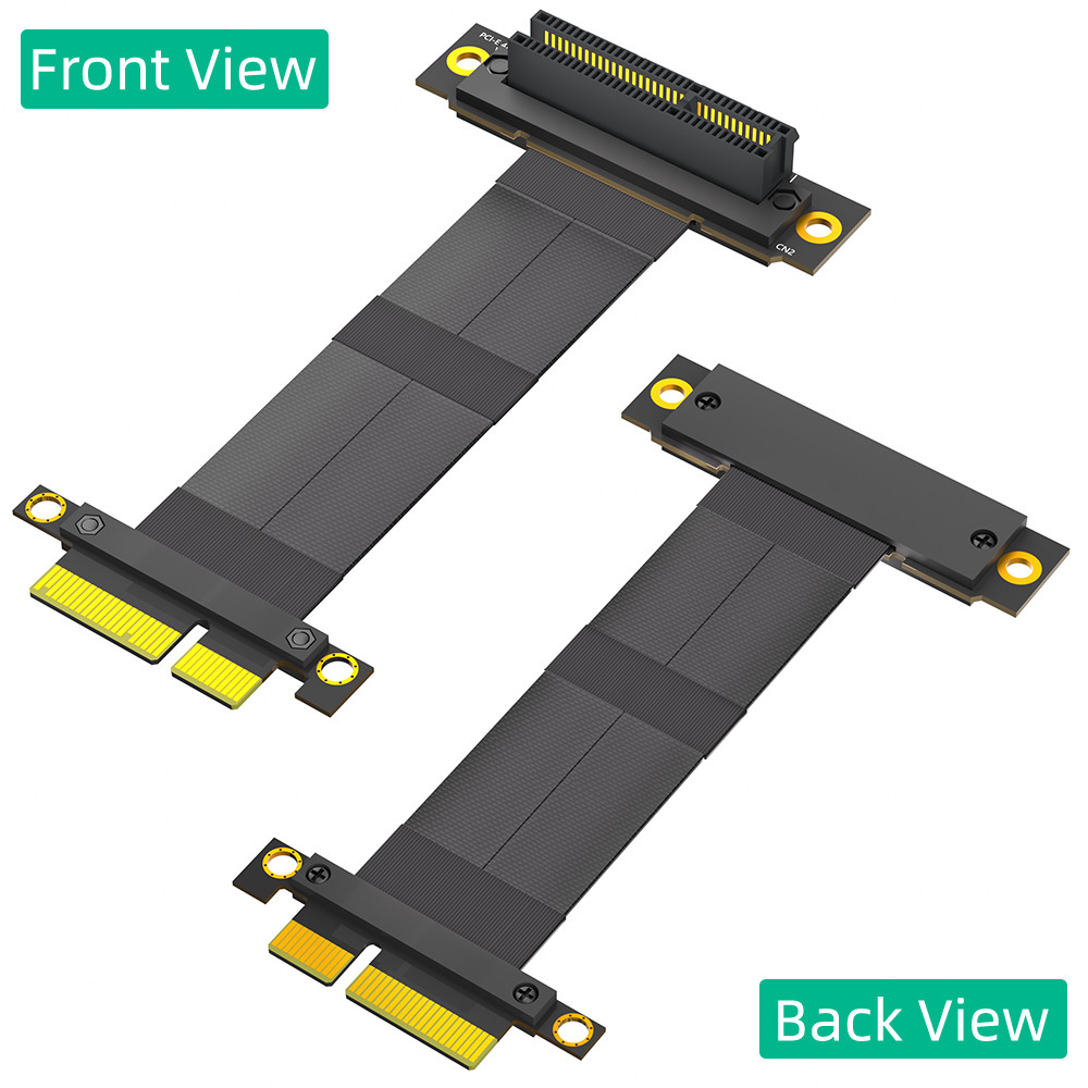90° Reverse PCI-E Slot PCI-e 4X Extension Cable Upgrade Your Data Transfer Speed