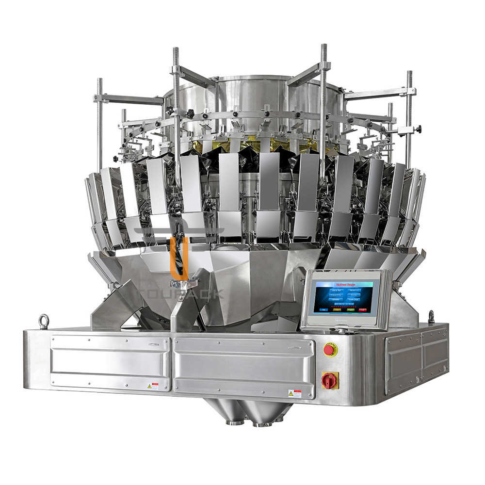 32 Head Weigher Automatic Filling Machine Puffed Food Corn Flakes Potato Plantain Chips Nachos Nuts Packing Machine