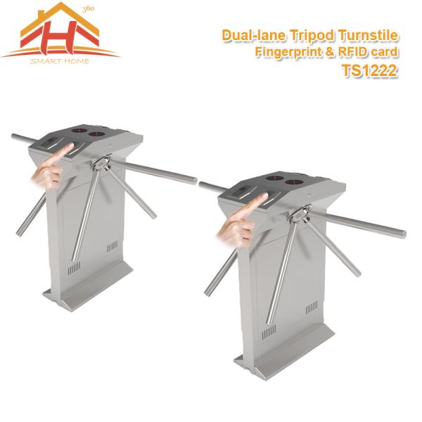 Speed Gate Office Pedestrian Access Control Turnstile , Stainless Steel
