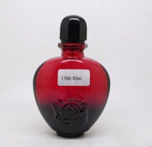 China silver crimp pump red and black cylinder embossed diffuser glass bottle price on sale