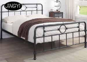 China Industrial Piping Design Wrought Iron ODM Luxury King Bed Frame on sale