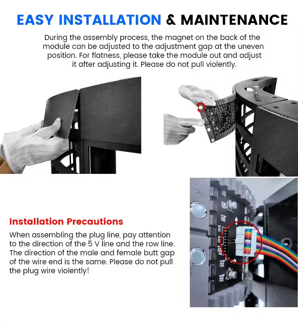 Original Type Flexible Soft Screen Vertical Indoor LED Display Screens for Wedding