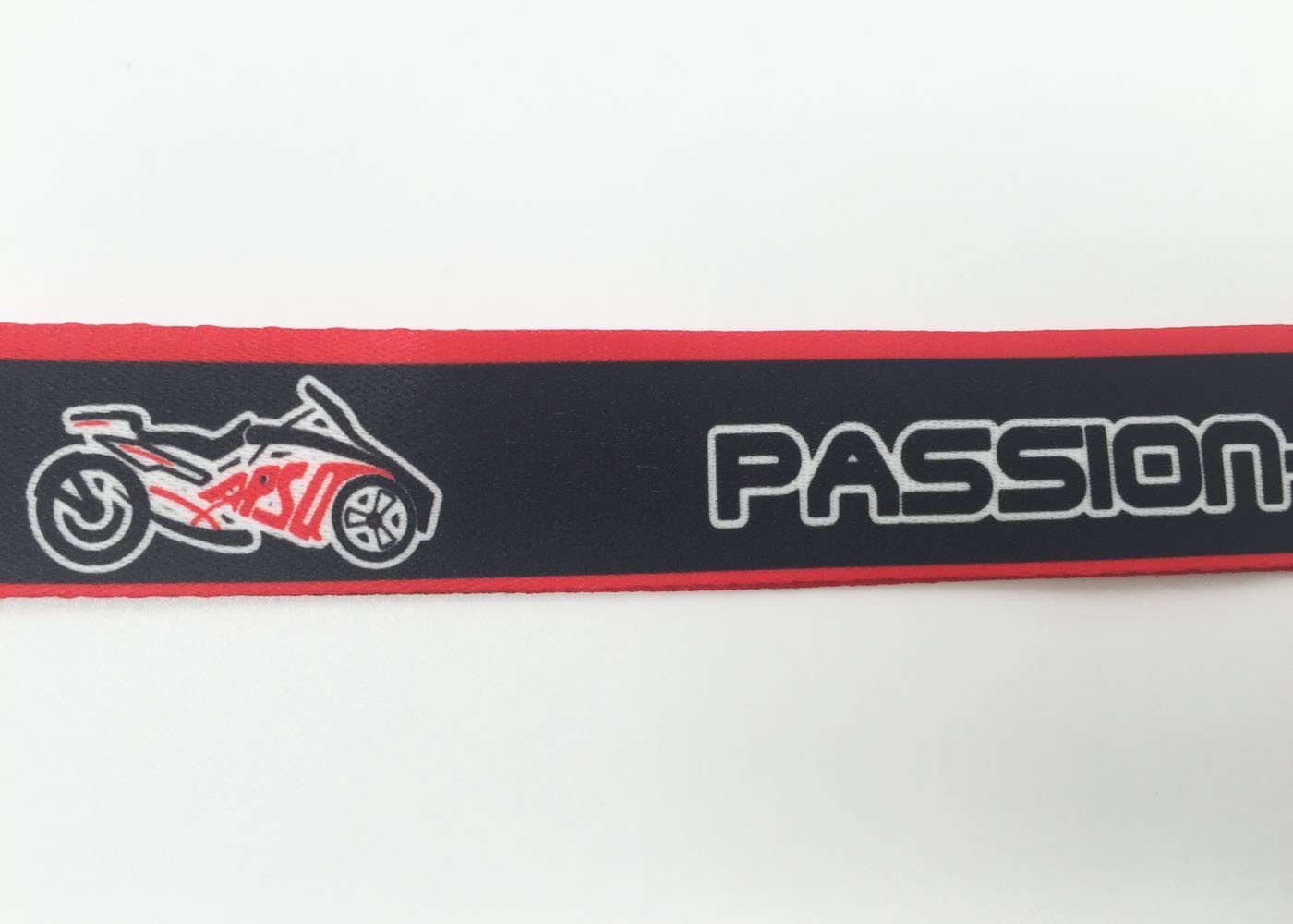 Professional Dye Sublimation Lanyards With Detachable Clip White Black