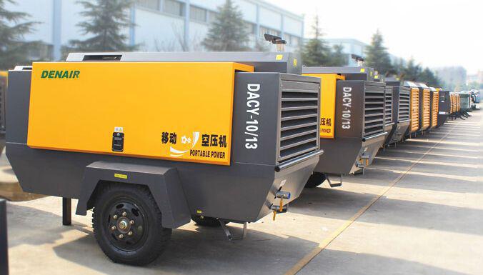 Professional Industrial Portable Air Compressor With Cummins Diesel Engine