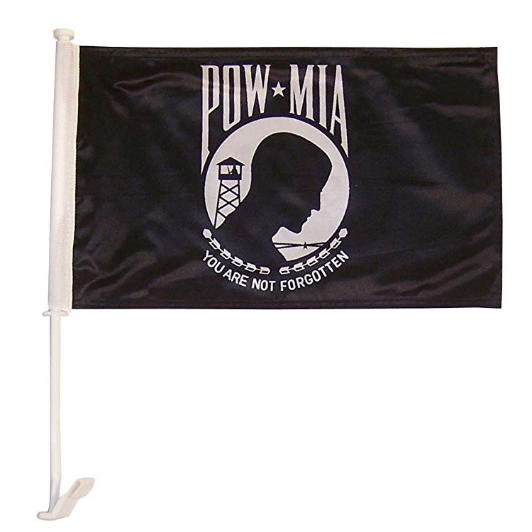 Pow Flagolden car flags screen printed high quality