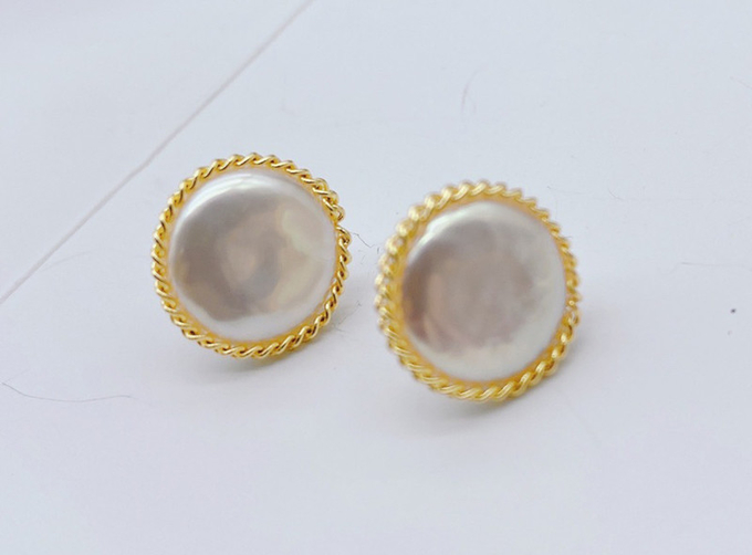 Vintage Gold Color Earrings Set Round Shape Pearl Earrings For Women Simple Square Round Fashion Earring Party Jewelry
