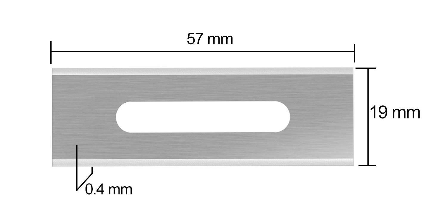 57x19x0.4mm Tungsten Carbide Blade Double Edges Industrial Slotted Cutter For Film Cutting