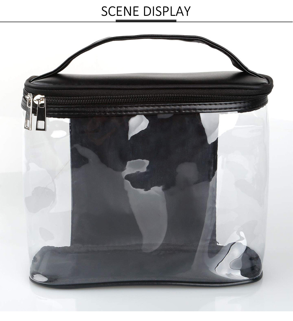 Water Resistant Portable PVC Transparent Toiletry Bag For Travel