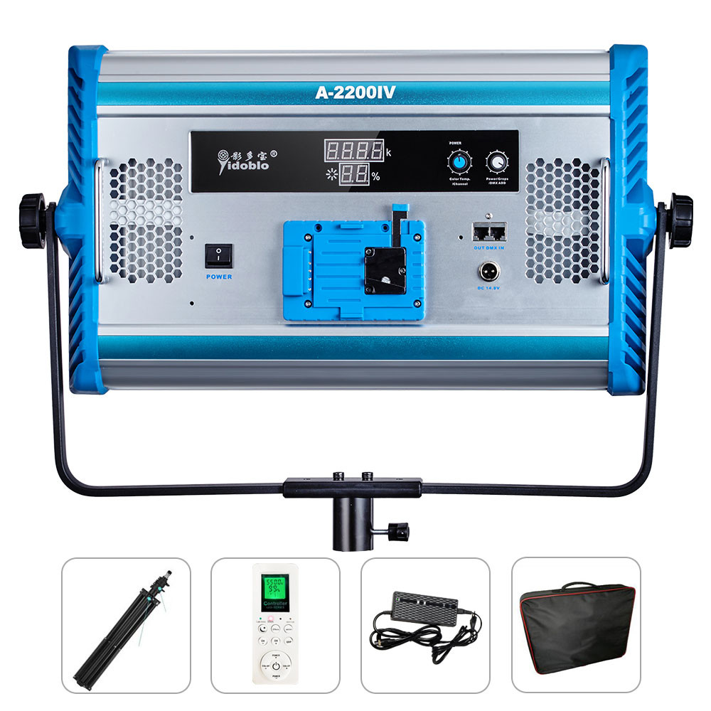 A-2200IV LED Studio Lights Photography CRI95+ Bi Color 100W Vlog Studio Lighting Panel