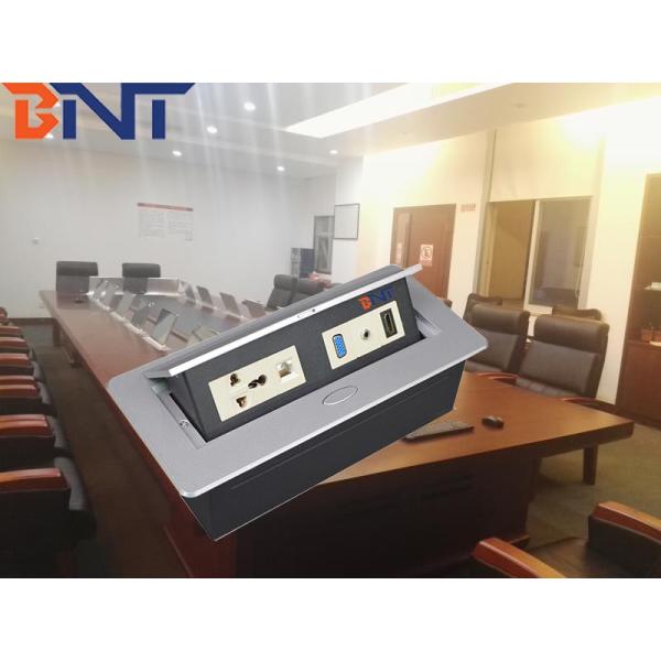 7mm Panel Thickness Oval Corner Desk Pop Up Media Socket In Stock