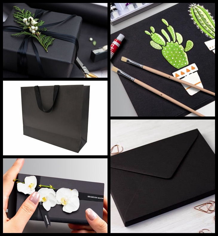 Black Colored Cardstock Thick Paper 250gsm Cover Card Stock Matte