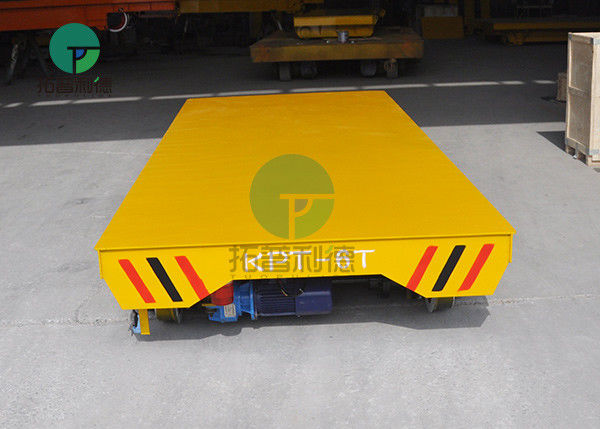 Towed Cable Powered Factory Material Handling Hydraulic Rail Transport Cart For Steel Structure