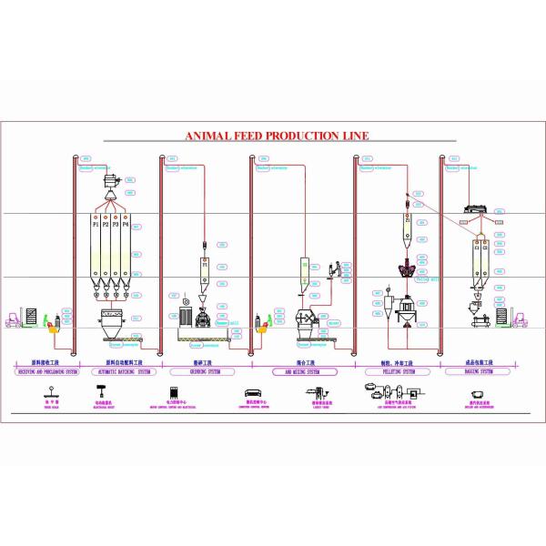 500kg/h 1t/h 2t/h Automatic Poultry Feed Pellet Production Line / Pellet Plant Small Manufacturing Machines Linea Produccion Pellets Alimentos Cerdos