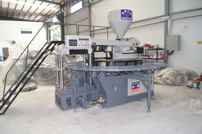 Single Color Rotary Sandal Making Machine For Plastic PVC Shoes Injection Moulding