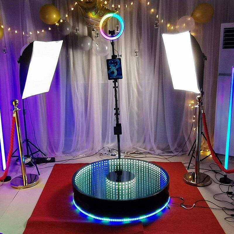 45.3" Spinner 360 Booth Machine With 7 People Stand Rotating Platform