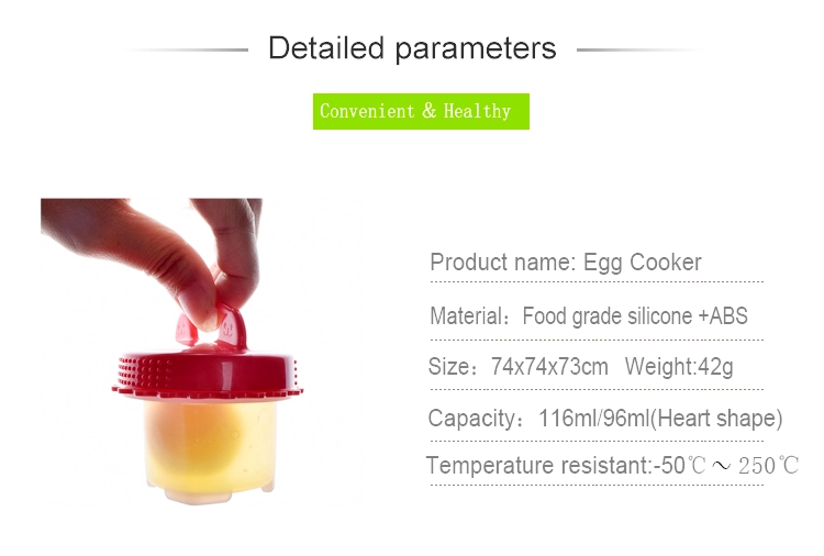 6Pcs Egg Cooker Silicone Household Products Hard Boiled Egg Silicone Cups