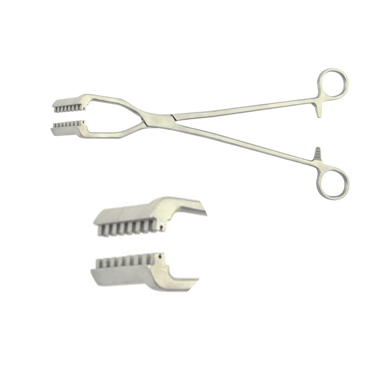 Class II Reusable Medical Surgical Forceps 8 Teeth Purse Stitching Clamp Stainless Steel