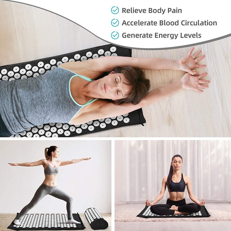 Muscle Relaxation Acupuncture Mat And Pillow Set Insomnia Treatment Anti Tear Acupressure Bed Mat