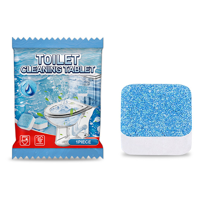 Bathroom Solid Bubble Block Blue Toilet Bowl Cleaner Tablets Customized