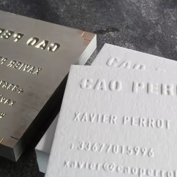 Wedding Gold Foil Business Card Printing Embossed Hard Paper Elegant Thanks Greeting Card