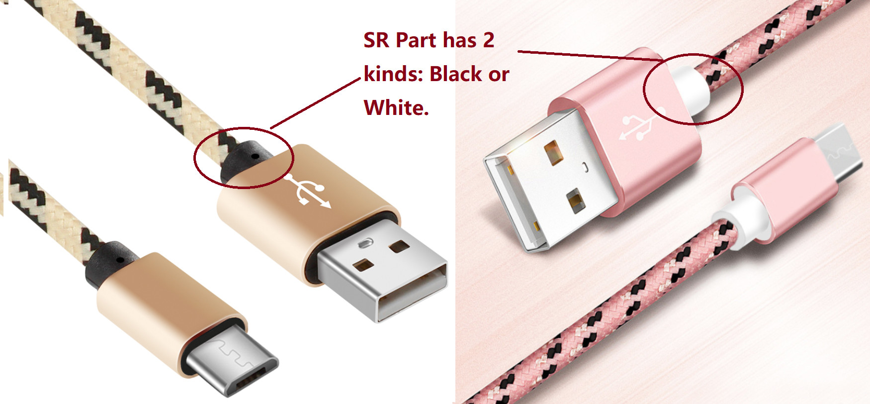 1m 3ft Fast Charging Micro USB Data Cable Nylon Braided Data Sync