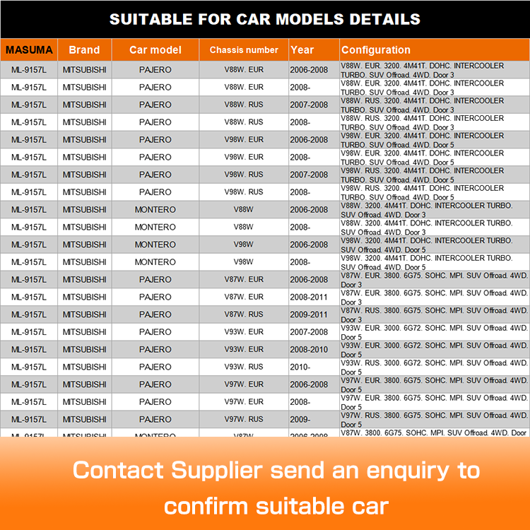 ML-9157L MASUMA Vehicles Accessories 10605526L Stabilizer Link for MITSUBISHI MONTERO