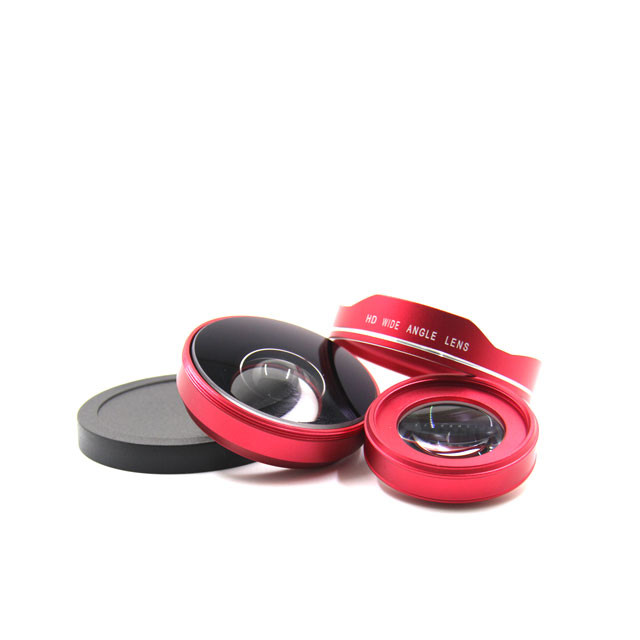 Red Cell Phone Wide Angle Lens Mobile Universal Lens 0.107kg Single Gross Weight