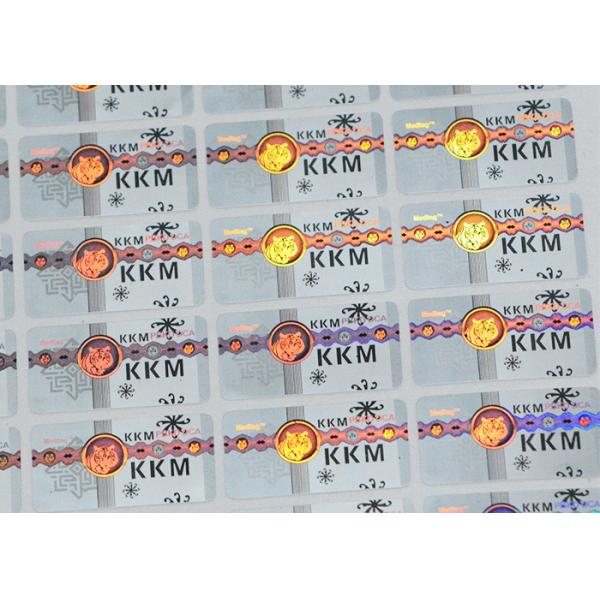 Security Seal Custom Overlay Hot Stamping Labels / Laser Hologram Security