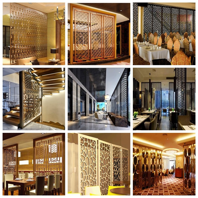 High Quality 304 Rose Gold ColorArchitecture Room Divider Screen Stainless Steel Luxury Gold Room Partition Wall Divider