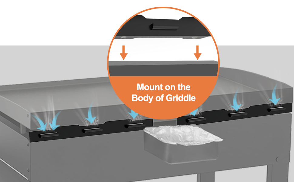 Wind Guard for 28" 36" Blackstone Griddle 2-In-1 Side Guard for Use Upside Down Magnetic Stainless Steel Wind Screen