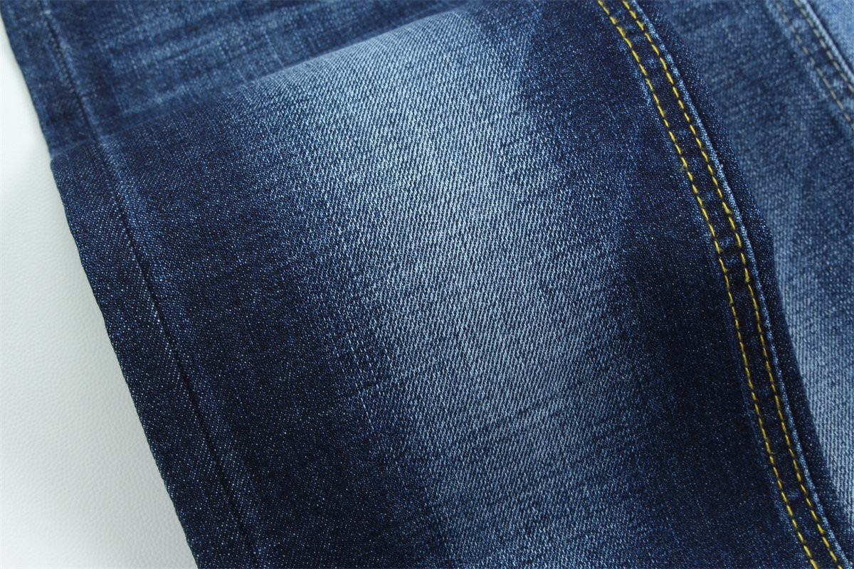 Crosshatch Slub High Stretch Cotton Polyester Spandex Denim Fabric For Men Jeans