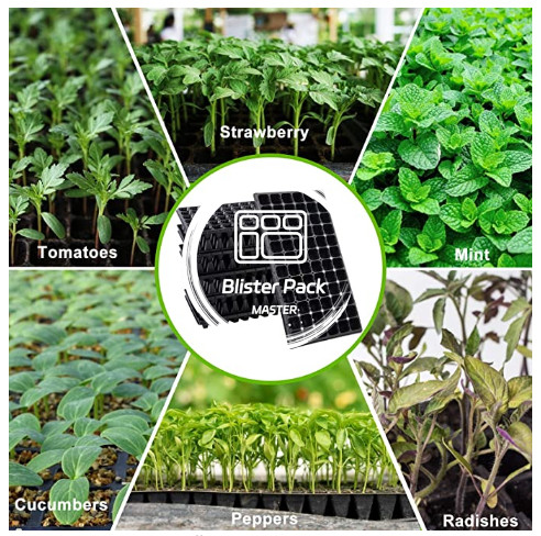 72 Cell Seedling Starter Trays Eco-Friendly Plastic Cultivation Plates for Plant Growing