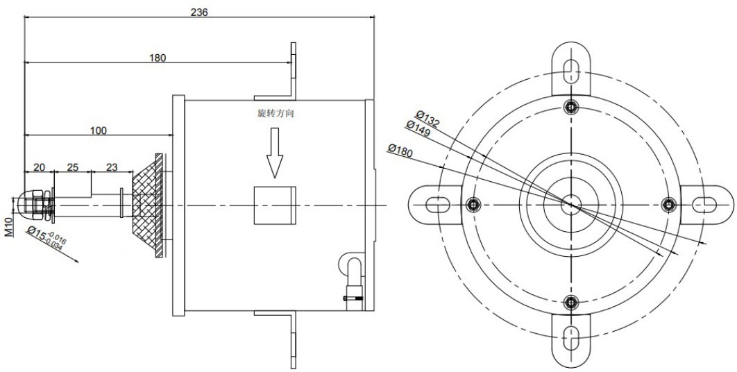 920RPM 2.2A Heat Pump Fan Motor With Diameter 15mm Shaft \ YDK Series PSC Universal Condenser Fan Motor