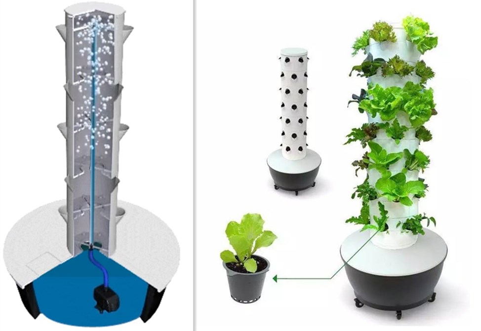 Home Garden vertical Grow Kit tower garden aeroponics system DIY Aeroponic Hydroponics Growing Systems