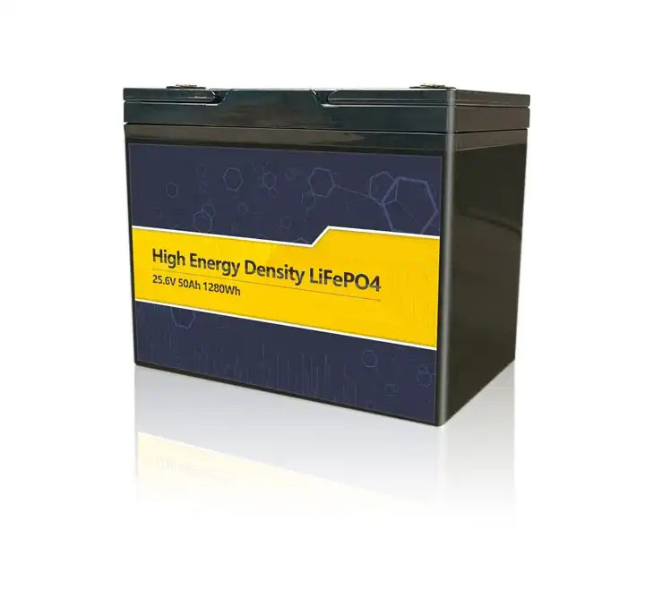 24V 50Ah 1280Wh Deep Cycle LiFePO4 Battery 10 Years Lifetime