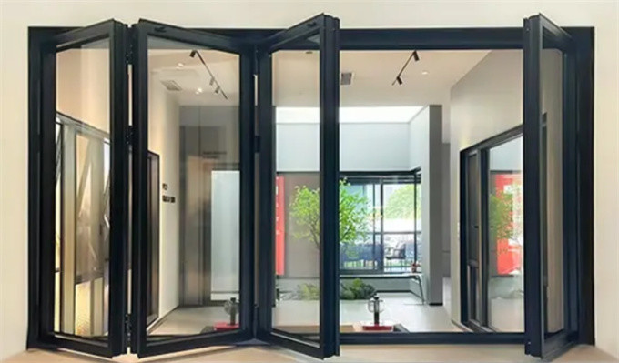 Thermal Break Aluminum Alloy Bi-Fold Windows with High Strength Heat Insulation Strip for Residentials