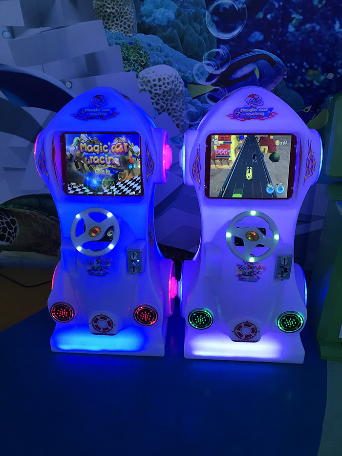 Children Indoor Car Racing Game Machine 1 Player Strong Material