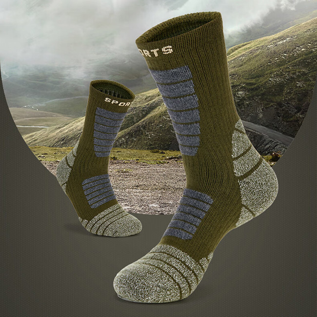 Breathable Thick Winter Socks Warm Merino Wool Crew Socks Custom