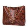 Buy cheap Extra Large Brown Serpentine Faux Crossbody Leather Tote Handbags from wholesalers
