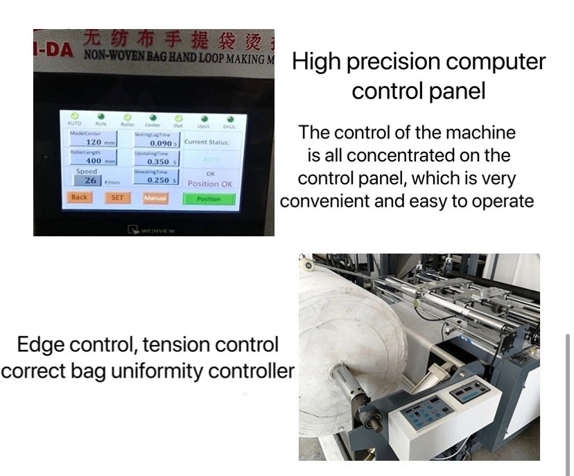 Automatic Non Woven T-Shirt Bag Making Machine 18-90MM Thickness#40-90 Pcs/Min T Shirt Bag Making Machine 1200mm 18-90mm