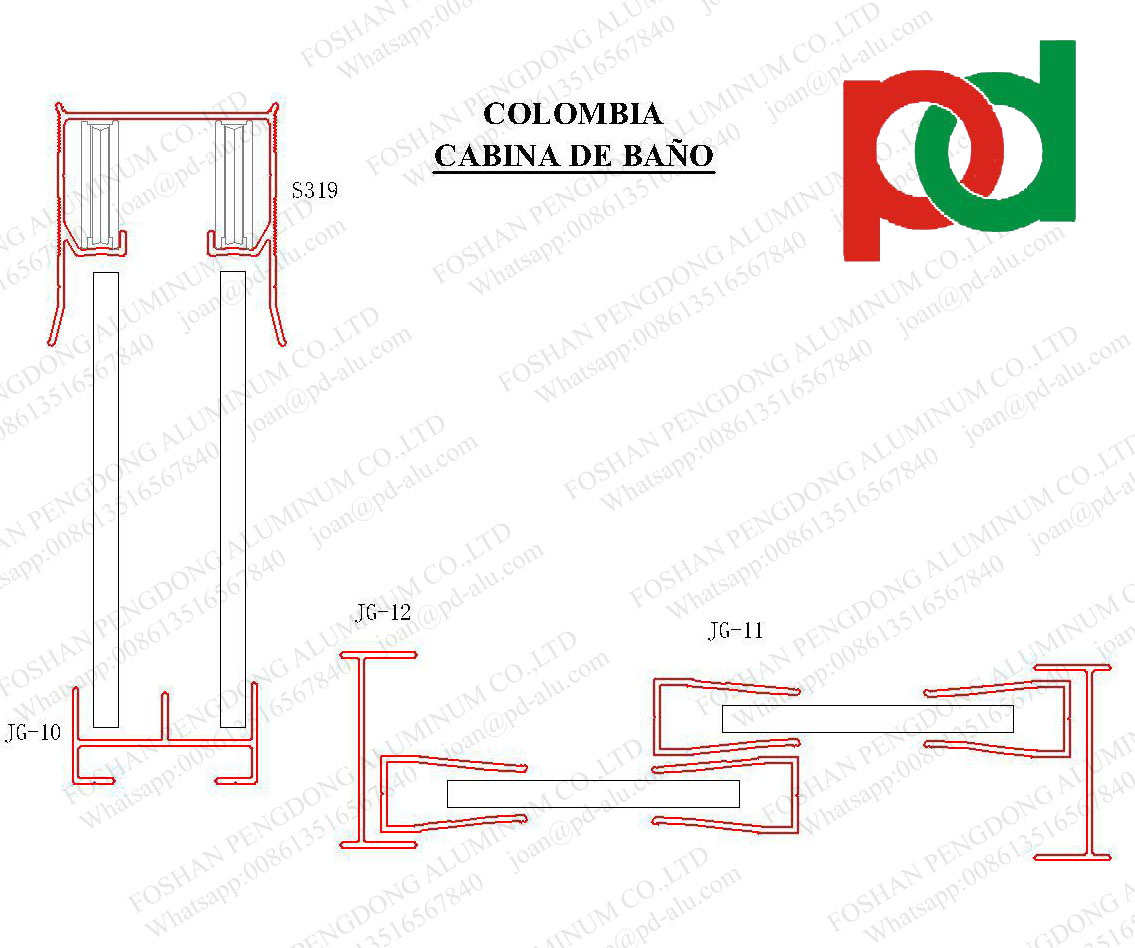 Aluminium Profiles For Shower Box To Colombia And Costa Rica