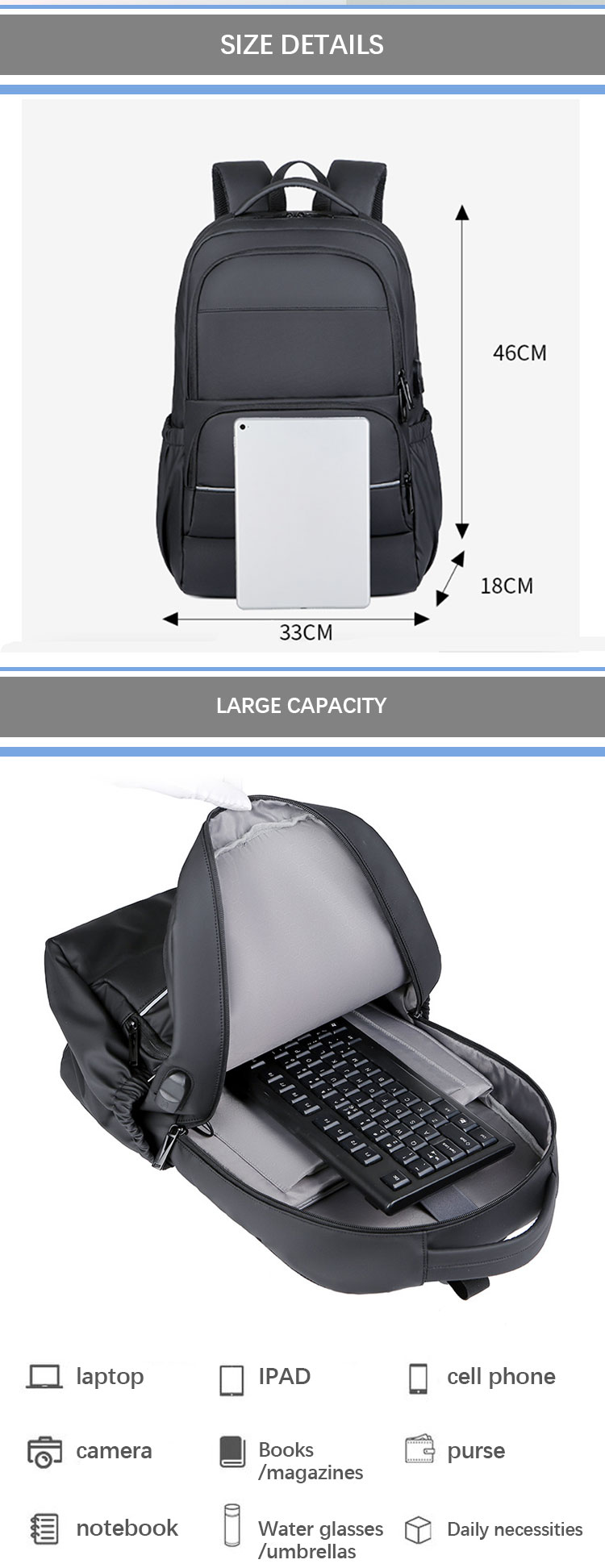 Waterproof Laptop Bag Business Travel Laptop Backpack
