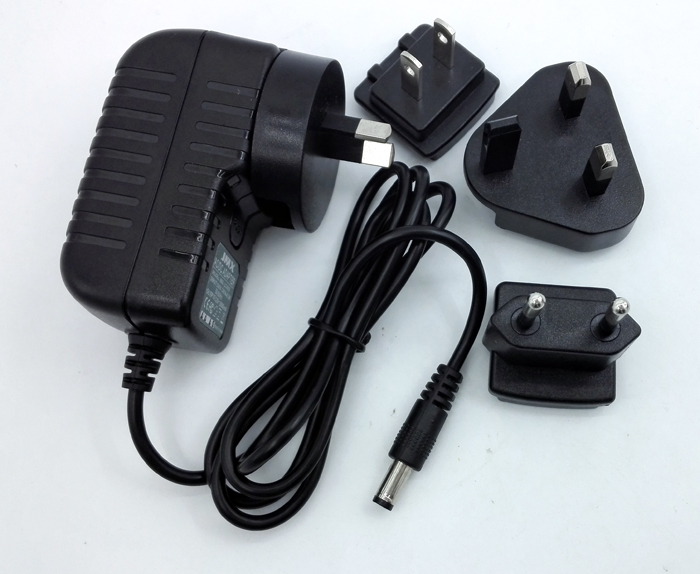 Interchangeable ac plug 12V 2A 1A 5V 2A 12v 5a power adapter with USA/Australia/Europe/UK plug dubai for LED .SET TOP
