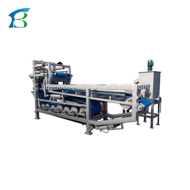 Sand Washing Wastewater Treatment with Concentrating and Dewatering Belt Filter Press
