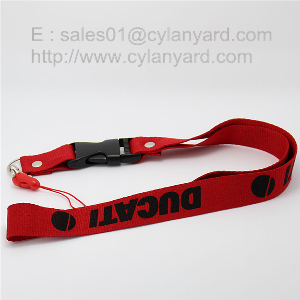 polyester lanyard with plastic buckle
