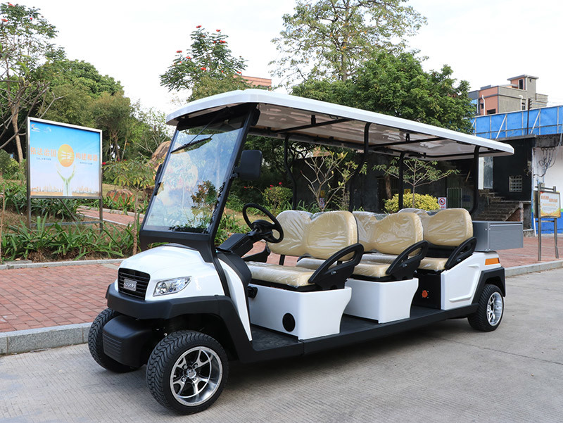 6 Passenger Electric Sightseeing Car Mini Bus with Rear Small Cargo