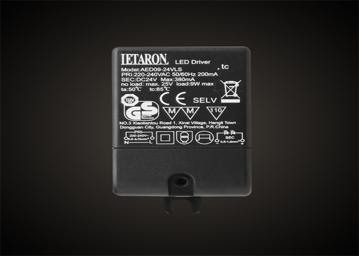 24VDC Under Cabinet Transformer 220-240VAC 9 Watt With TUV Certification