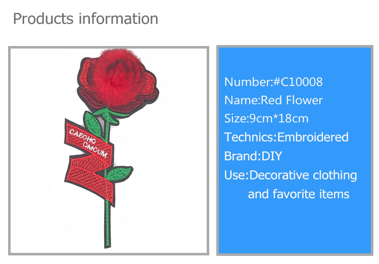 New style embroidery patch, suitable for garment accessories, customized designs/colors are accepted#C10008