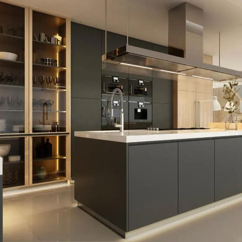 Villa and Apartment Furniture Custom Luxury Matte Cabinets with Private Label Design
