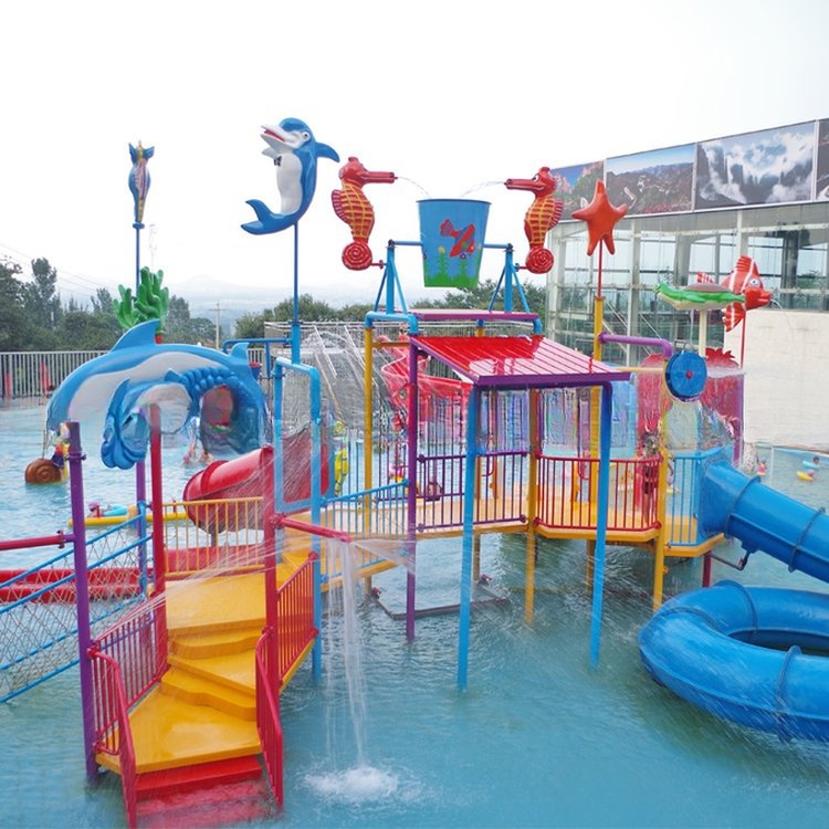 Fiberglass Splash Water Park Playground with Bucket